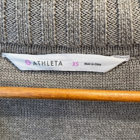 ATHLETA gray wool zip up sweater coat - Picture 2 of 5